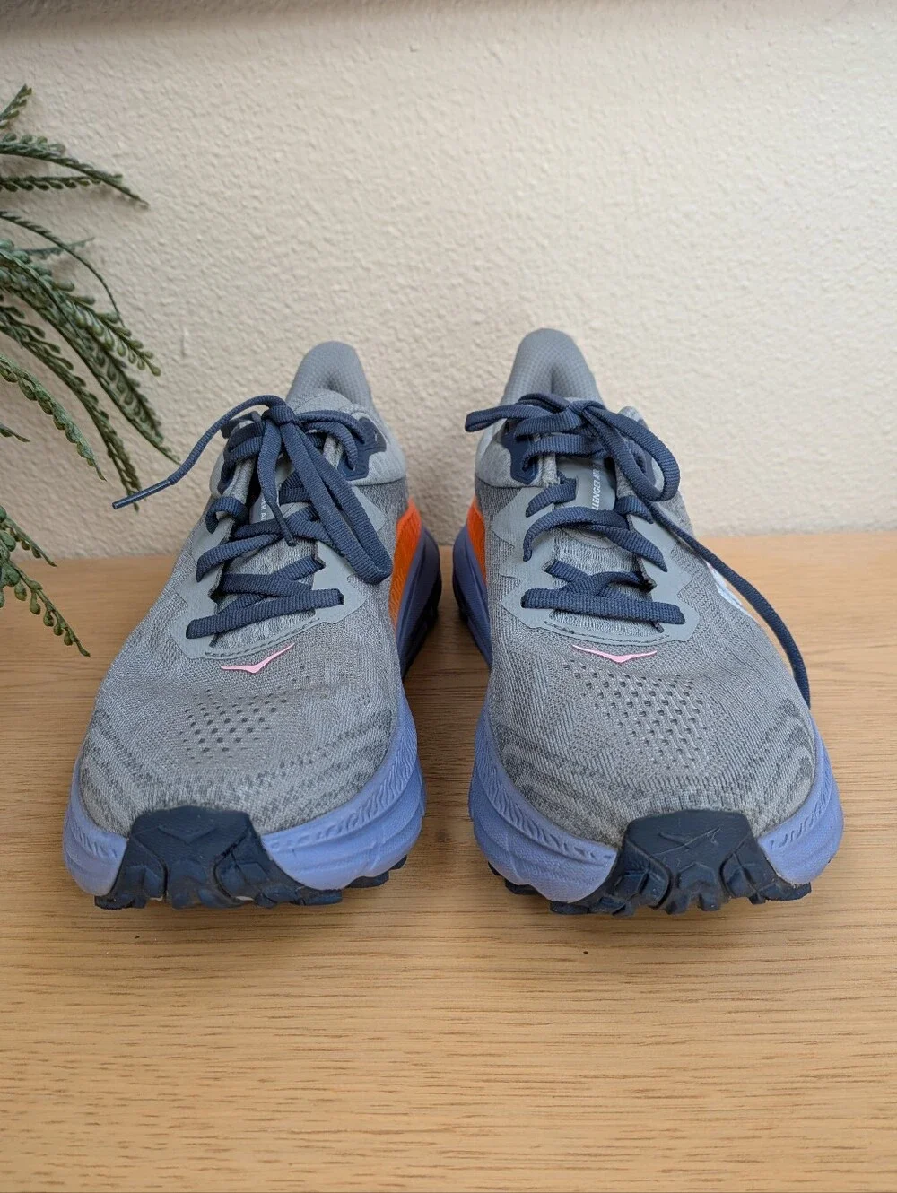 Hoka Challenger ATR 7 Galactic Grey Wild Indigo Active Running Shoes Size 9.5